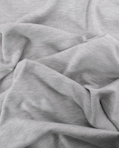 Tissu Jersey Interlock Gris Clair Chiné