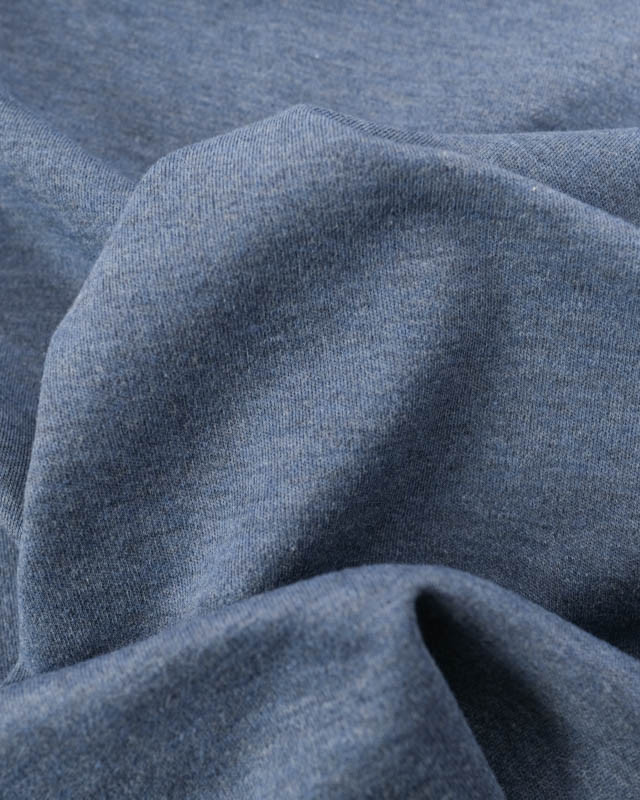 Tissu Jersey Interlock  Denim Chiné - Mercerine