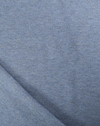 Tissu Jersey Interlock  Denim Chiné - Mercerine