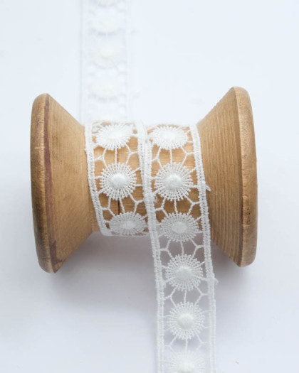 Ruban dentelle blanc - Mercerine
