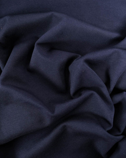Tissu Jersey Interlock Premium Marine - Mercerine