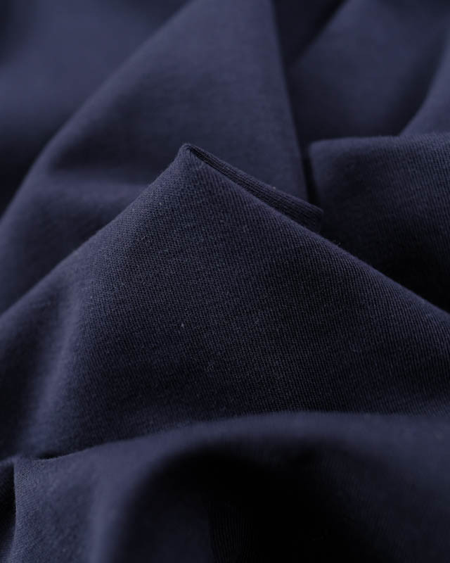 Tissu Jersey Interlock Marine - Mercerine
