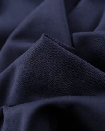 Tissu Jersey Interlock Marine - Mercerine