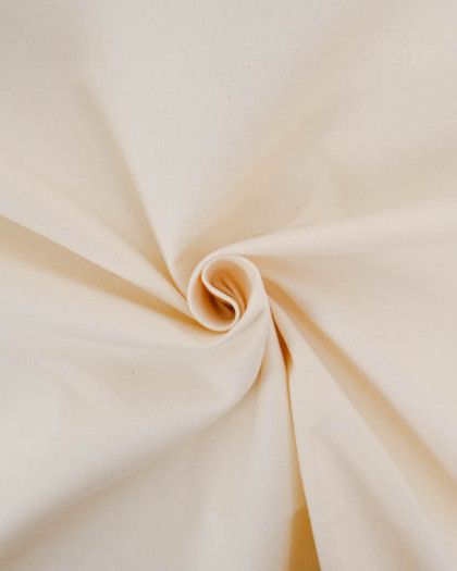 Tissu Coton Demi Natté Ecru - Mercerine