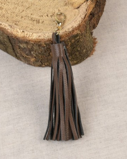 Pompon avec Fermoir Marron - Mercerine