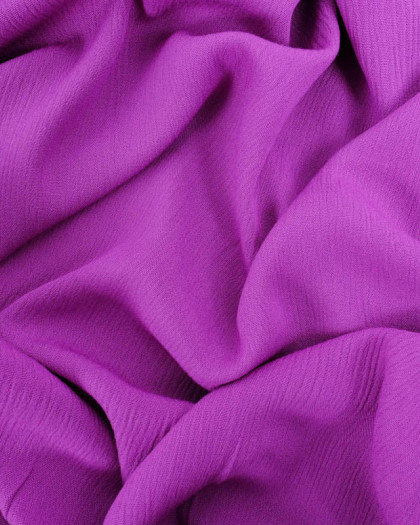 Viscose Crinkle Unie Mauve - Mercerine