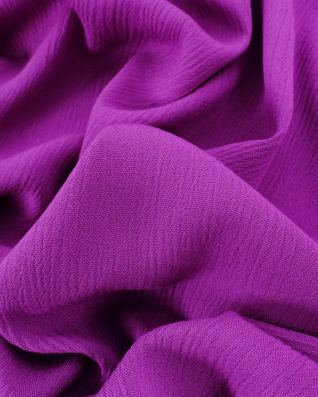 Viscose Crinkle Unie Mauve - Mercerine