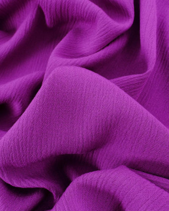 Viscose Crinkle Unie Mauve - Mercerine
