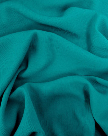 Viscose Crinkle Unie Emeraude - Mercerine