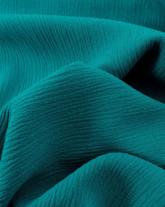 Viscose Crinkle Unie Emeraude - Mercerine