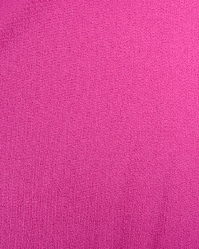 Viscose Crinkle Unie Rose Bonbon - Mercerine