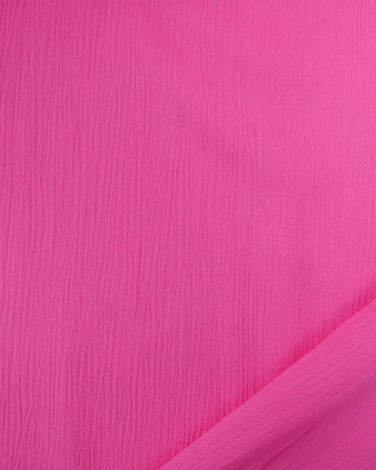 Viscose Crinkle Unie Rose Bonbon - Mercerine