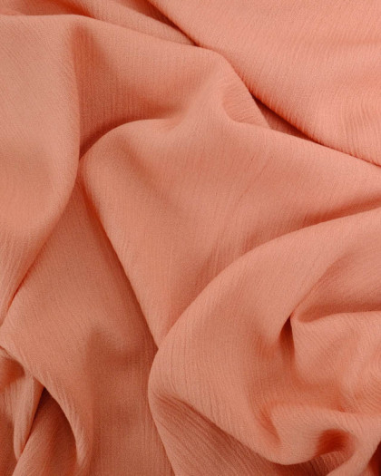 Viscose Crinkle Unie Rose Tendre - Mercerine