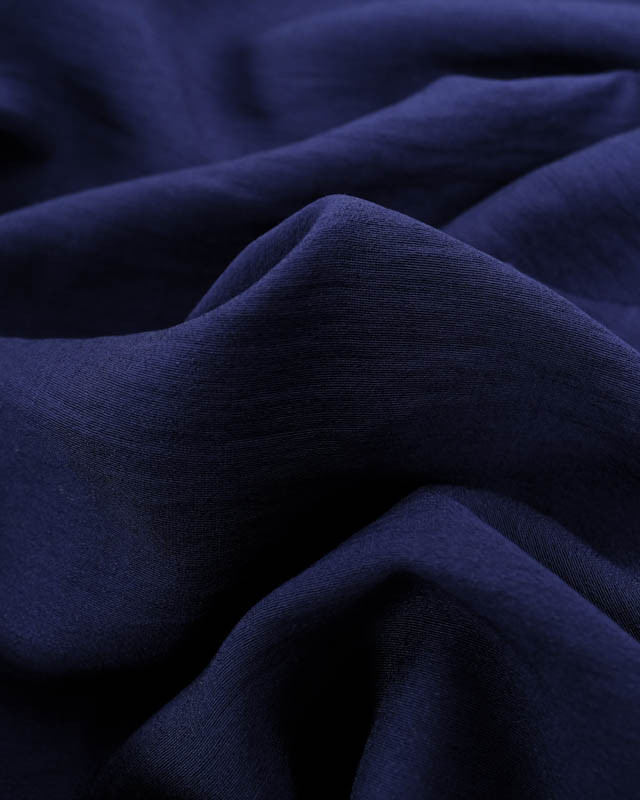 Viscose Mélangée Unie Bleu Marine - Mercerine