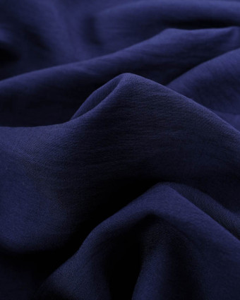 Viscose Mélangée Unie Bleu Marine - Mercerine