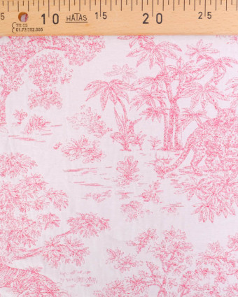 Tissu Jacquard Ameublement Tissé En France Macassar Rose - Mercerine