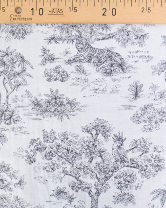 Tissu Jacquard Ameublement Tissé En France Macassar Gris - Mercerine