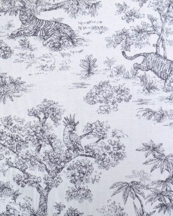 Tissu Jacquard Ameublement Tissé En France Macassar Gris - Mercerine