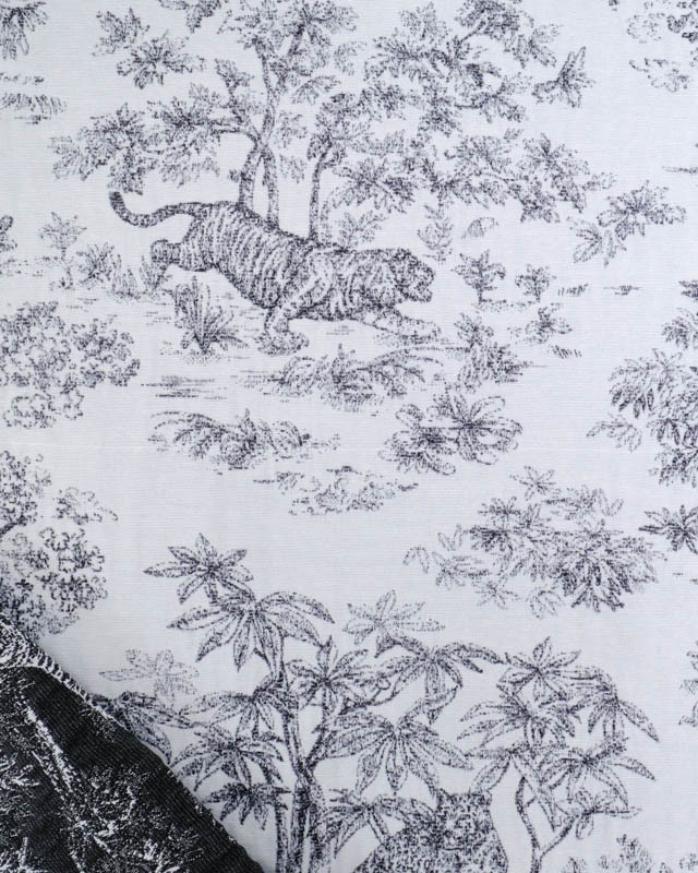 Tissu Jacquard Ameublement Tissé En France Macassar Gris - Mercerine