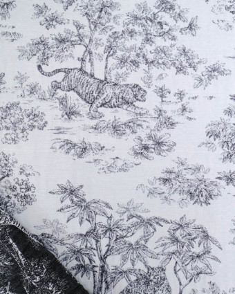 Tissu Jacquard Ameublement Tissé En France Macassar Gris - Mercerine