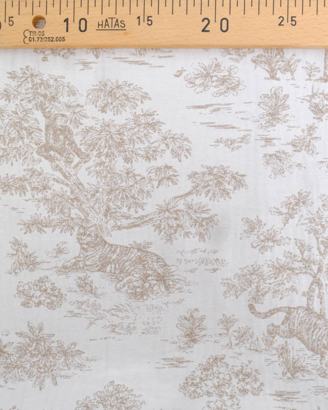Tissu Jacquard Ameublement Tissé En France Macassar Taupe - Mercerine