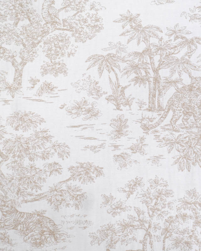 Tissu Jacquard Ameublement Tissé En France Macassar Taupe - Mercerine