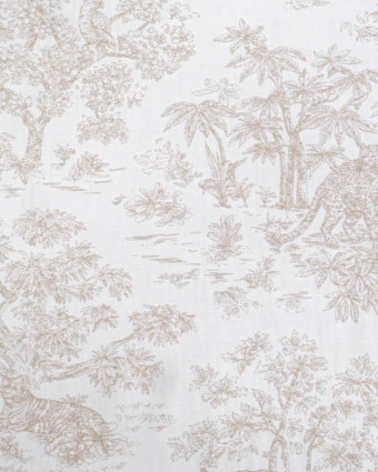 Tissu Jacquard Ameublement Tissé En France Macassar Taupe - Mercerine
