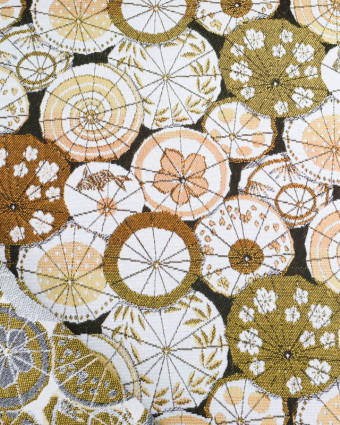 Tissu Jacquard Ameublement Tissé en France Kusmi Gold - Mercerine