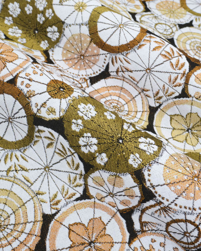 Tissu Jacquard Ameublement Tissé en France Kusmi Gold - Mercerine