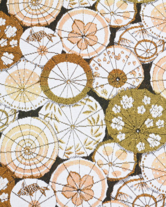 Tissu Jacquard Ameublement Tissé en France Kusmi Gold - Mercerine