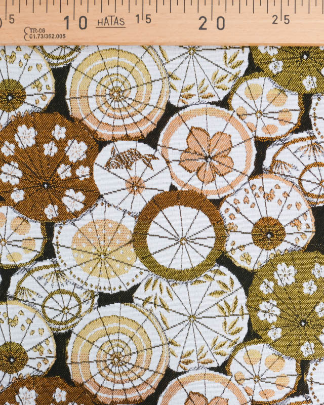 Tissu Jacquard Ameublement Tissé en France Kusmi Gold - Mercerine
