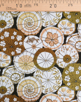 Tissu Jacquard Ameublement Tissé en France Kusmi Gold - Mercerine