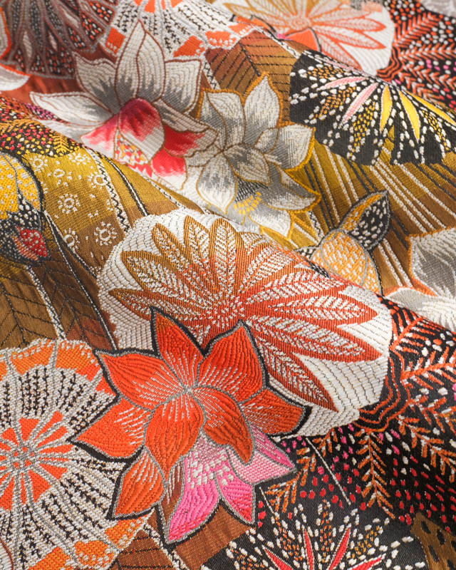 Tissu Jacquard Ameublement Tissé en France Opium Or - Mercerine