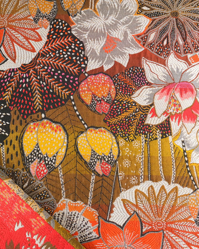 Tissu Jacquard Ameublement Tissé en France Opium Or - Mercerine