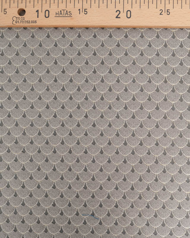 Tissu Jacquard Ameublement Tissé en France Dragon Argent - Mercerine