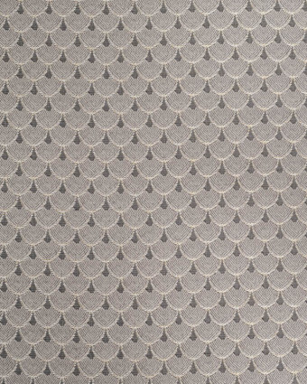 Tissu Jacquard Ameublement Tissé en France Dragon Argent - Mercerine