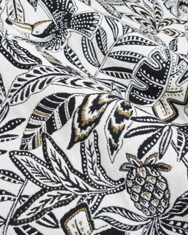 Tissu Jacquard Ameublement Tissé en France Fortuna Ecru - Mercerine