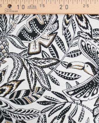 Tissu Jacquard Ameublement Tissé en France Fortuna Ecru - Mercerine
