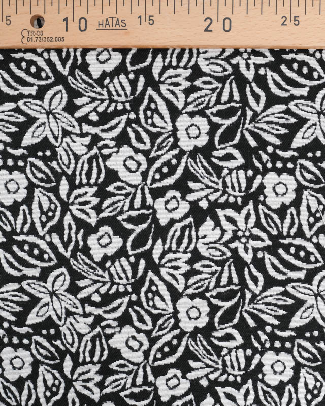 Tissu Jacquard Ameublement Tessa Noir - Mercerine