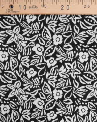 Tissu Jacquard Ameublement Tessa Noir - Mercerine