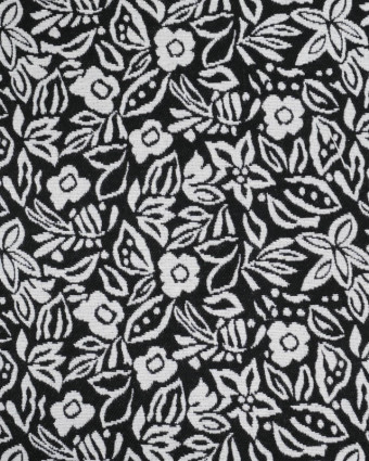 Tissu Jacquard Ameublement Tessa Noir - Mercerine