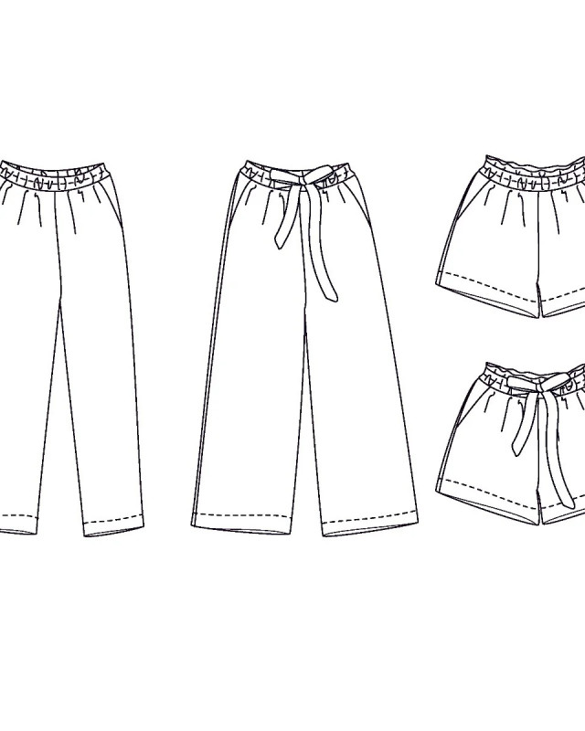 Patron Pantalon ou Short SINGAPOUR Femme - Ikatee