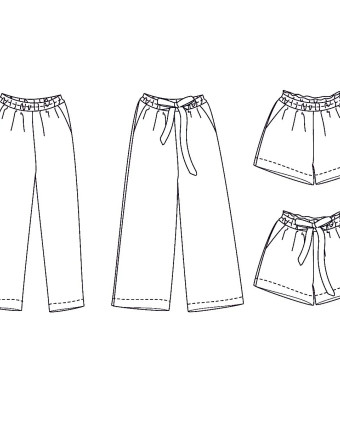 Patron Pantalon ou Short SINGAPOUR Femme - Ikatee