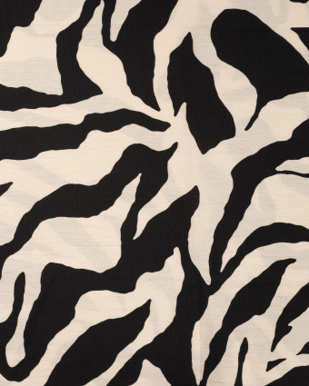 Viscose Mélangée Texturée Motif Abstrait Noir - Mercerine