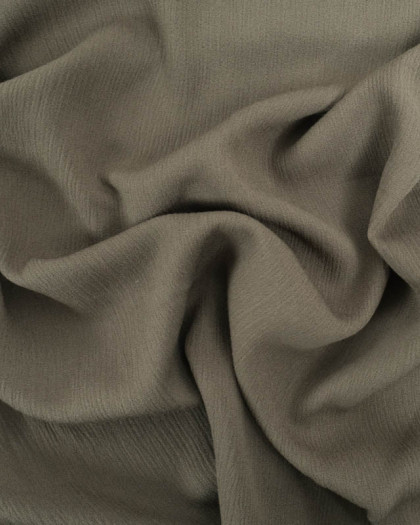Viscose Crinkle Unie Army - Mercerine