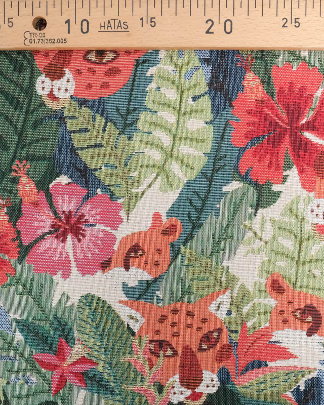 Tissu Jacquard Ameublement Panthere Jungle - Mercerine
