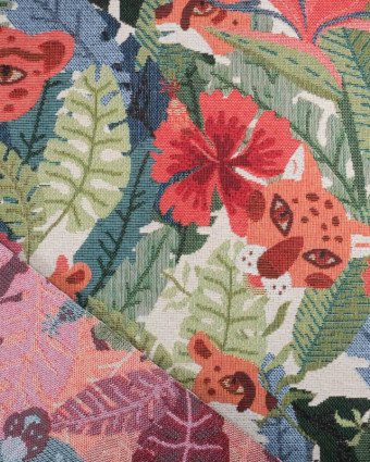 Tissu Jacquard Ameublement Panthere Jungle - Mercerine