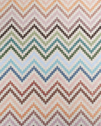 Tissu Jacquard Ameublement Chevron Multicolore Lurex - Mercerine