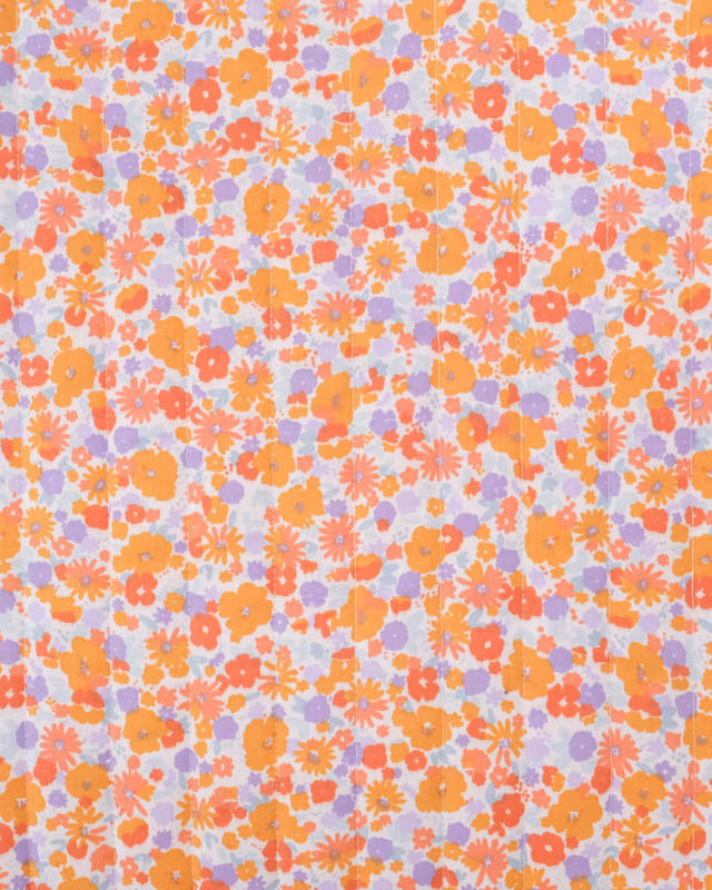 Tissu Matelassé Double Face Fleuri Multicolore - Mercerine
