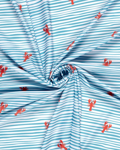 Tissu Maillot de Bain Petit Homard - Mercerine